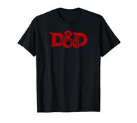 Dungeons & Dragons DND Official Red Epic Logo Maglietta, Uomo, Nero, 3XL