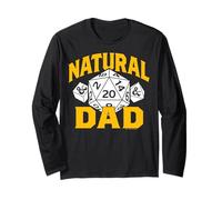 Dungeons & Dragons Father's Day Natural 20 Dad D20 D4 D8 Maglia a Manica