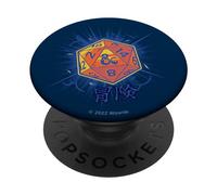 Dungeons & Dragons Gold and Blue Die PopSockets PopGrip Intercambiabile