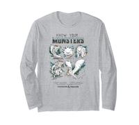 Dungeons & Dragons Know Your Monsters Pencil Sketch Chart Maglia a Manica
