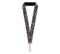Dungeons & Dragons Lanyard, Dungeons & Dragons Dice Collage Black Multi Color, E