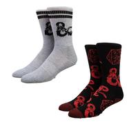 Dungeons & Dragons Logo Di Gioco Pacco Di 2 Calze A Righe XS920MDAD