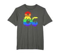 Dungeons & Dragons Rainbow Pride Flag Logo Maglietta