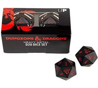 Dungeons & Dragons RPG - Heavy Metal D20 Dice - Set of 2
