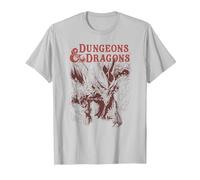Dungeons & Dragons Striking Dragon Maglietta, Uomo, Argento, L