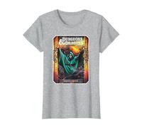 Dungeons & Dragons Vintage Dungeon Master's Guide Maglietta, Donna, Grigio Melange, M