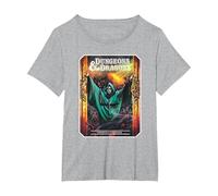 Dungeons & Dragons Vintage Dungeon Master's Guide Maglietta, Donna Plus-Size, Grigio Melange, 5X