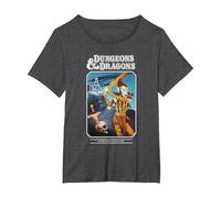 Dungeons & Dragons Vintage TSR Friend Folio Maglietta, Donna Plus-Size, Grigio Scuro, 2X