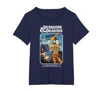 Dungeons & Dragons Vintage TSR Friend Folio Maglietta, Donna Plus-Size, Navy, 5X
