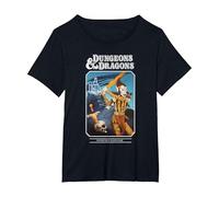 Dungeons & Dragons Vintage TSR Friend Folio Maglietta, Donna Plus-Size, Nero, 2X