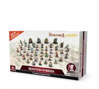 Dungeons & Lasers: Beastkin Hybrids - 40 miniature con basi sceniche - Set di figure DND per giochi di ruolo da tavolo compatibili con 5E - Non verniciate e non assemblate - Dai 14 anni in su