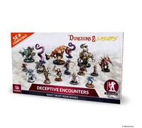 Dungeons & Lasers Deceptive Encounters DND Miniatures Set - 16 Models with Sceni