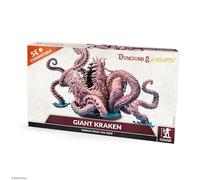 Dungeons & Lasers Giant Kraken Miniature Figure - Grande modello alto 130 mm con base panoramica per l'uso con giochi di ruolo compatibili DND e 5E - Non verniciato e smontato