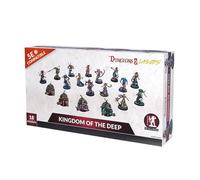 Dungeons & Lasers Kingdom of The Deep DND - Set di miniature con basi sceniche, 18 modelli con basi sceniche, compatibile con 5E, da dipingere e assemblare, per bambini dai 14 anni in su