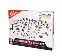 Dungeons & Lasers - Set di attrezzi per avventurieri, 128 pezzi di accessori DND per miniature da 28-32 mm, compatibile con 5E