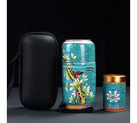 DUNGS Set da tè da Viaggio Custodia da Trasporto Tazza Smaltata Quick-Pass 1 pentola 2 Tazze Set da tè Kung Fu in Ceramica da Esterno