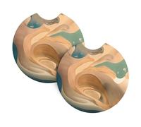 Dunhuang Mystery Car Coasters, confezione da 2 sottobicchieri universali per auto, accessori per interni auto, 2,7 pollici, e (circa 6,9 cm).