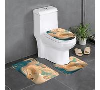 Dunhuang Mystery - Tappeto decorativo in peluche, set da 3 pezzi, per camera da letto, cucina, vasca da bagno, casa, tappeto assorbente per esterni,