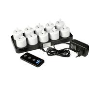 DUNI 192536 - Set di luci a LED, 10 pezzi, ricaricabili