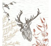 Duni Serviettes Klassik Wood & Deer 40x40cm 4 Strati 50 Pezzi
