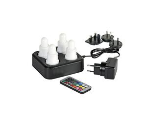 Duni Set LED Ricaricabile Luce Multicolore 4 Pezzi 70 X 40Mm [EEK: n.rel]