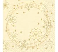 Duni Tissue Serviettes 3 Pli Star Shine Cream 33 X 33Cm 250 Pezzi