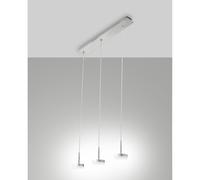 Dunk Sospensione 3 Luci Alluminio Spazzolato Design Moderno Collezione DUNK