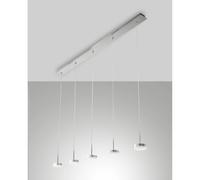 FABAS LUCE Dunk lampada a sospensione LED, 3000 K, 5 x 8 W La: 136 cm, 3239-48-212, Dunk [Lampade per Interni > Lampade a Sospensione]