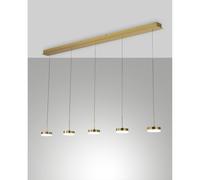 DUNK SOSPENSIONE 5 LUCI OTTONE SATIIN. 3239-48-119