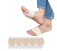 DUNKOING Calzini da donna aperti sulla punta aperta, per bikini, sandali, ciabatte, per metà avampiede, infradito e zoccoli 5-9, 5beige, 5-9