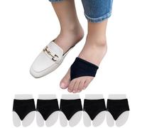 DUNKOING Calzini da donna aperti sulla punta aperta, per bikini, sandali, ciabatte, per metà avampiede, infradito e zoccoli 5-9, 5 nero, 5-9