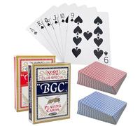Dunkwckore 2 Mazzi Carte da Gioco Poker, Composto da 55 Carte in Cartoncino uno Rosso uno Blu Mazzo di Carte Giochi Professionali, Poker Texas Holdem Ottimo per L'Intrattenimento Bar Durante Feste