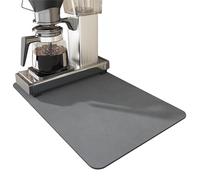 Dunkwckore Tappetino Scolapiatti Assorbente, 60 X 40cm Tappetino Macchina Caffe, Tappeto Scolapiatti Cucina, Tappetino Sotto Lavello, Tappetino Asciuga Piatti per Antiscivolo Assorbente(Grigio Scuro)