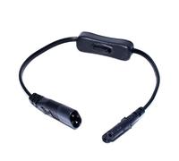 DUnLap Prolunga Elettrica Cavo di Alimentazione 8" Figura C7 con Interruttore, IEC 320 c8 A C7 Cavo di prolunga con on/off, Cavi di Alimentazione C7 Cavi interruttori cortocircuiti Prolunga