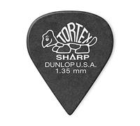 Dunlop Tortex Sharp 135-12 Puntine, Colore: Nero