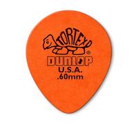 JIM DUNLOP Plettri Tortex Teardrop 0,6 mm Sacco da 72, Arancione