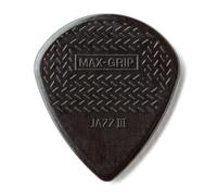 Dunlop 471P3S Max Grip Jazz III plettri per chitarra neri 1,38 mm x 6