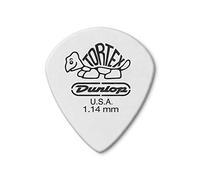 Jim Dunlop 478P Tortex Jazz III - Plettro per chitarra, 1,14 mm, confezione da 12, colore: Bianco