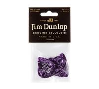 Jim Dunlop Plettro Genuine Celluloid Classic Player's 483P13 Viola Perlato Medium Confezione da 12