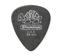 Dunlop 488 TORTEX PITCH BLACK Standard Picks (12-Pack) 0.88 mm