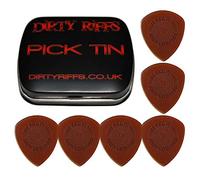Dunlop - 6 plettri Dunlop Flow per chitarra, standard, 1 mm, in pratica confezione di latta