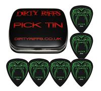 Dunlop - 6 plettri per chitarra, colore: nero, 0,94 mm, in pratica scatola di latta