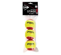 Palline da tennis per bambini Dunlop Stage 3 3 pezzi rosso/giallo 601340