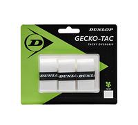 DUNLOP 613264 Gecko Tac Tennis Overgrip, White, 3 Pezzi