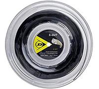DUNLOP 624839 Corda da Tennis S-Gut Black, 200 m, Reel Set 132 mm, 1 Pezzo