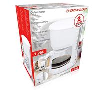 Dunlop 871125207791 Macchina da caffè, 750 W, 1.25 Litri, Bianco