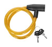 Dunlop, Antifurto a spirale da 90 cm per bicicletta con 2 chiavi, Giallo