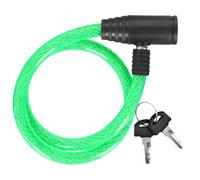 Dunlop, Antifurto a spirale da 90 cm per bicicletta con 2 chiavi, Verde