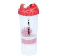 Dunlop, Bottiglia sportiva 550 ml Shaker con chiusura, Rosso