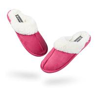 Dunlop Ciabatte Donna Calde Invernali Pantofole Pelose da Casa (37, Rosa, numeric_37)